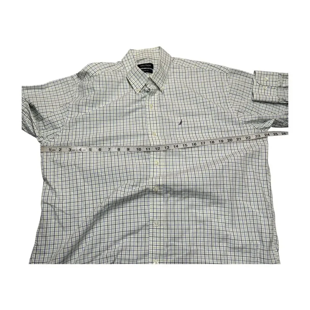 Nautica Classic Fit Plaid Button Down Shirt Mens 16.5 34 35